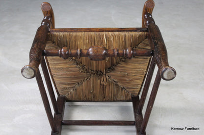 Antique Lancashire Elbow Chair - Kernow Furniture