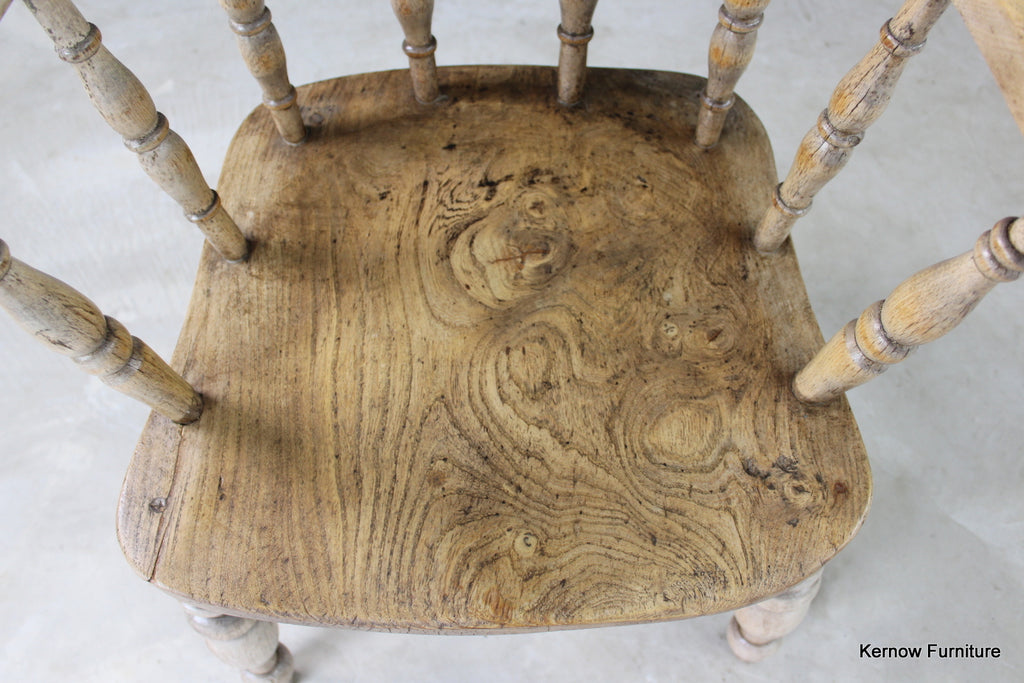 Antique Elm Captains Chair - Kernow Furniture