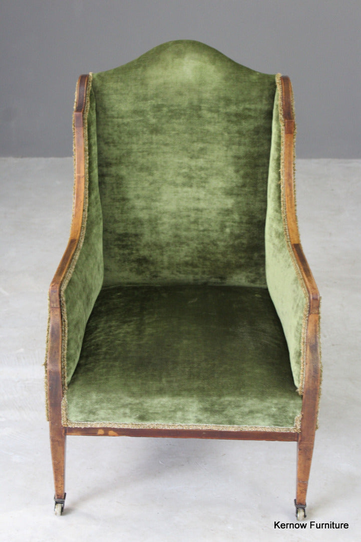 Antique Green Armchair - Kernow Furniture