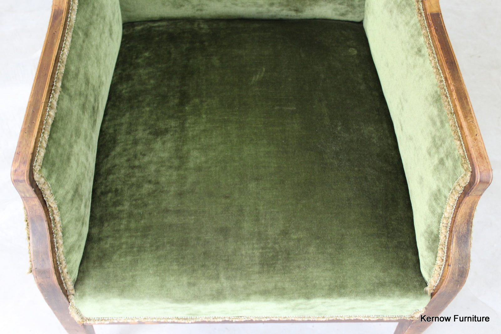 Antique Green Armchair - Kernow Furniture