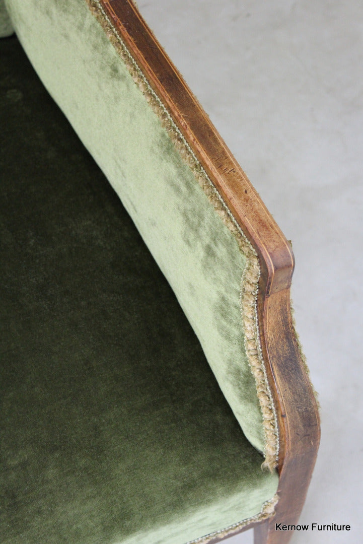 Antique Green Armchair - Kernow Furniture