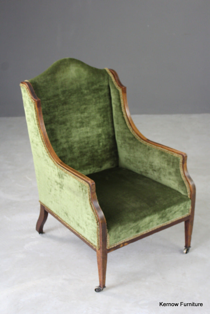 Antique Green Armchair - Kernow Furniture