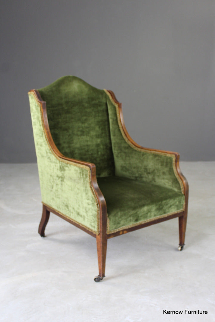 Antique Green Armchair - Kernow Furniture