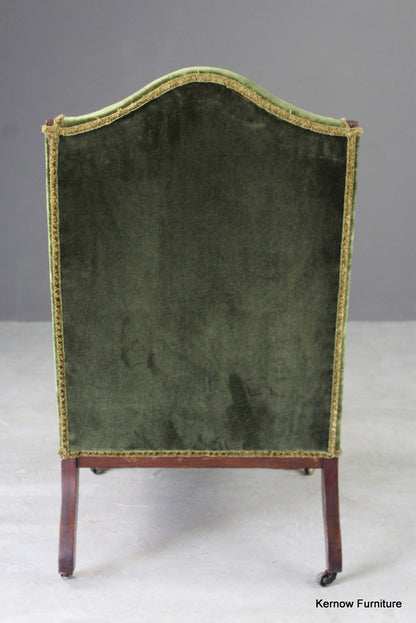 Antique Green Armchair - Kernow Furniture