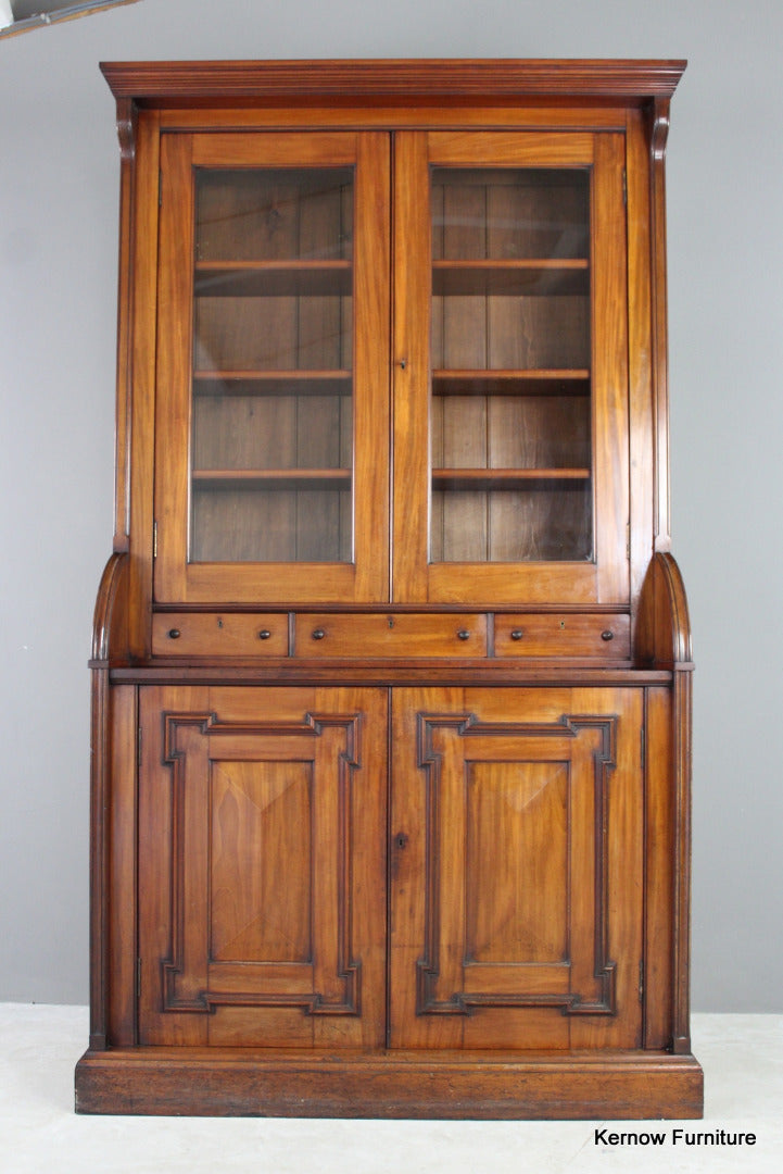 Antique Victorian Mahogany Bookcase - Kernow Furniture