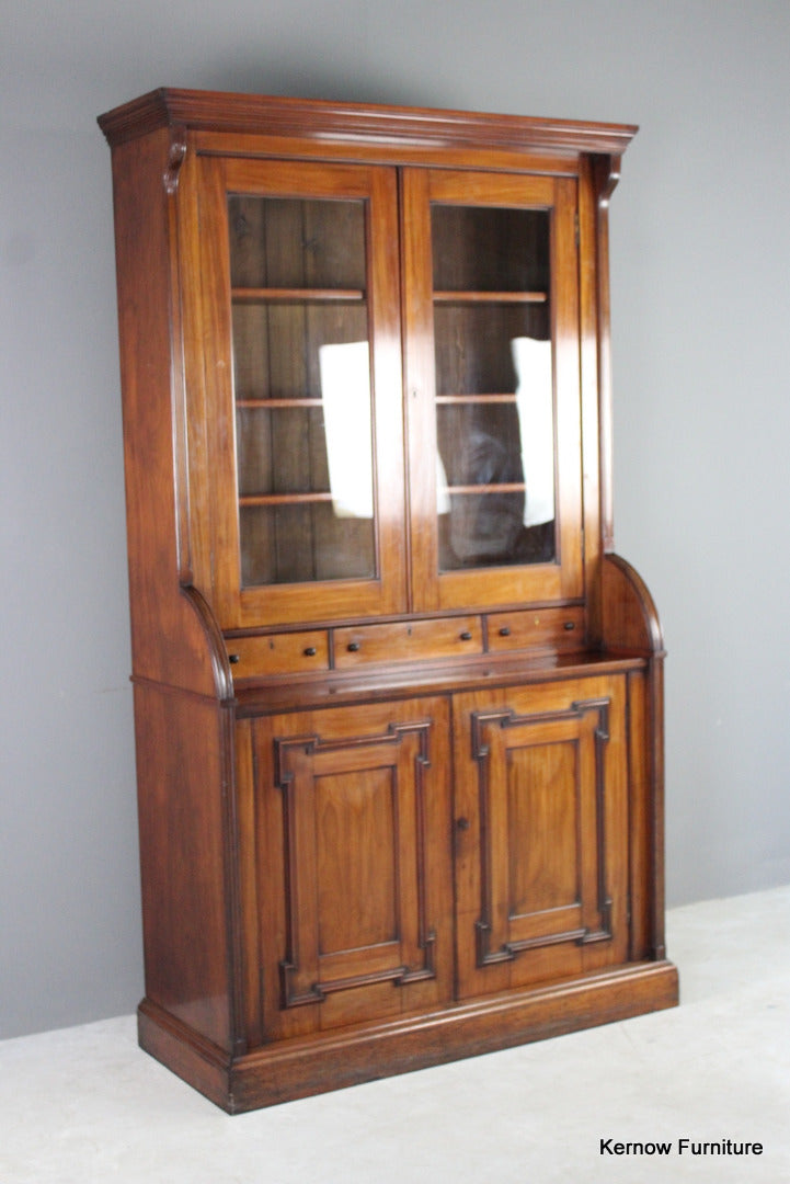 Antique Victorian Mahogany Bookcase - Kernow Furniture