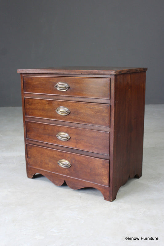 Small 19th Century Mahogany Chest of Drawers - Kernow Furniture