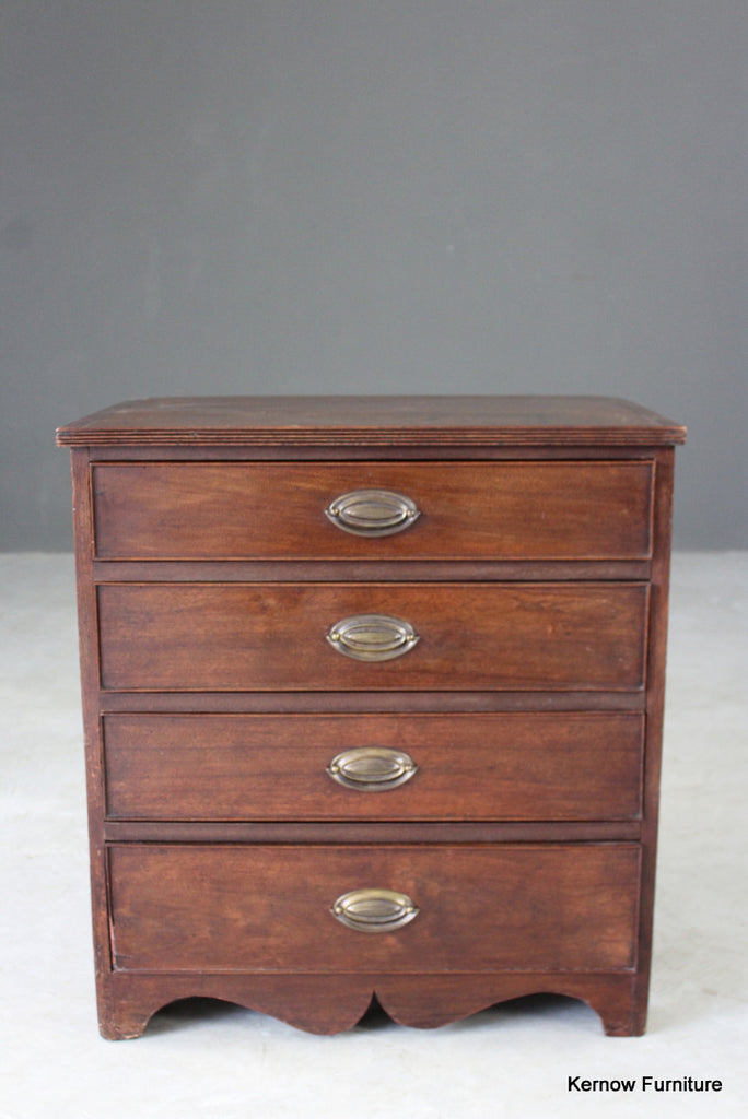 Small 19th Century Mahogany Chest of Drawers - Kernow Furniture