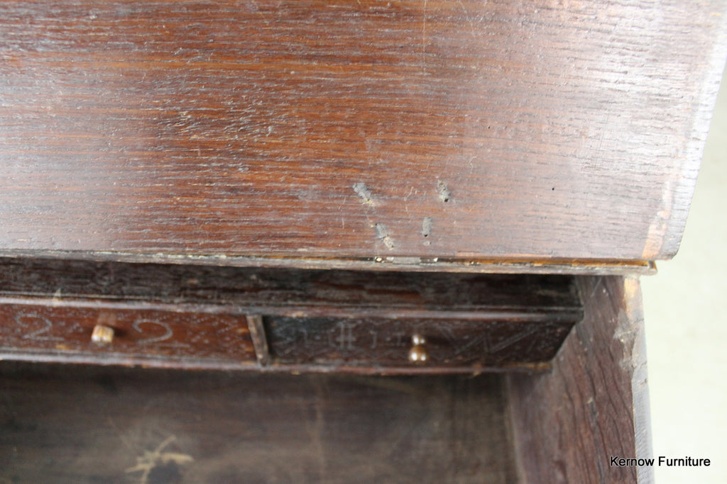 Antique Oak Bible Box & Base - Kernow Furniture