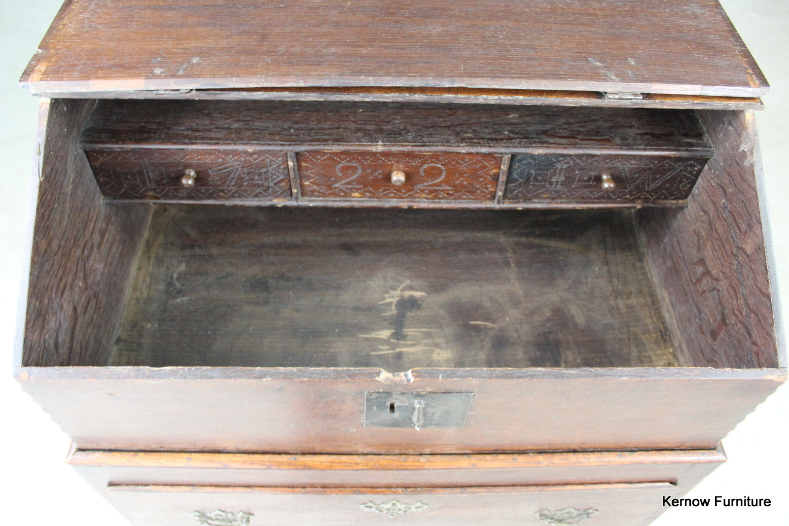 Antique Oak Bible Box & Base - Kernow Furniture