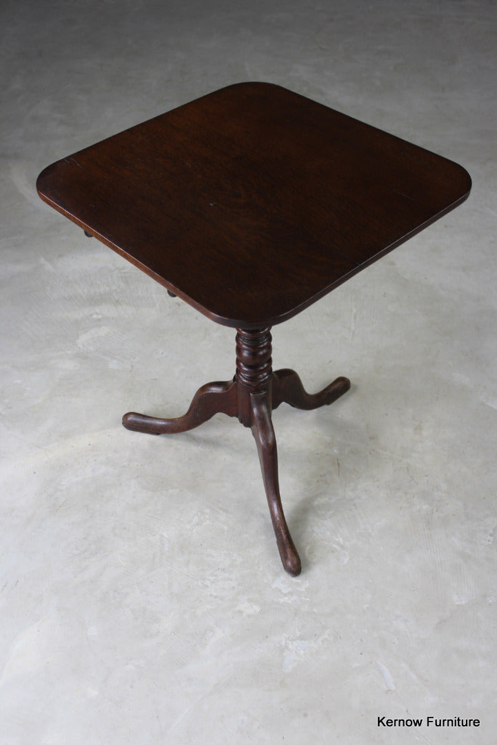 Square Oak Tilt Top Occasional Table - Kernow Furniture