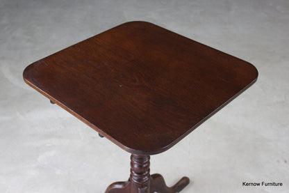 Square Oak Tilt Top Occasional Table - Kernow Furniture