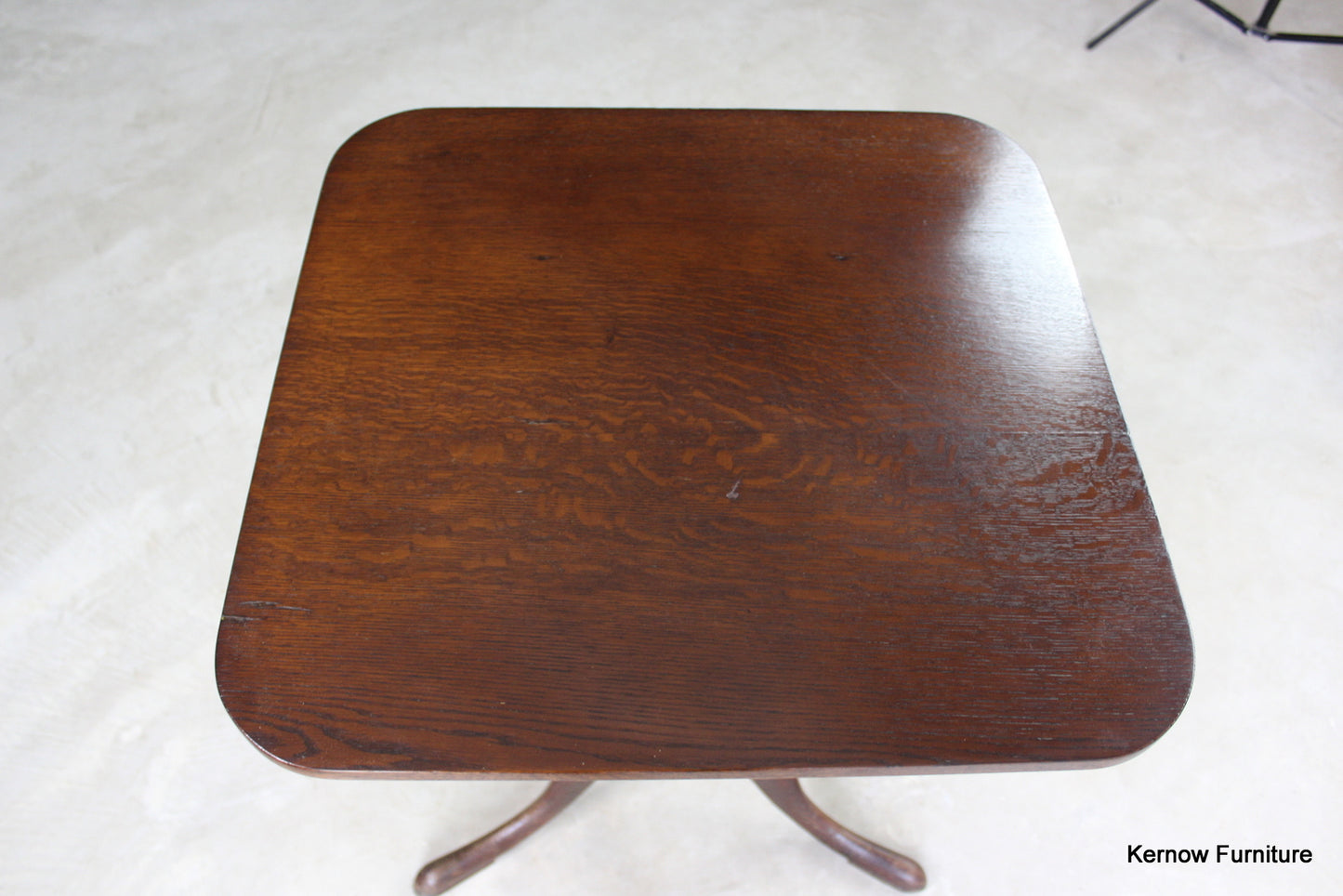 Square Oak Tilt Top Occasional Table - Kernow Furniture