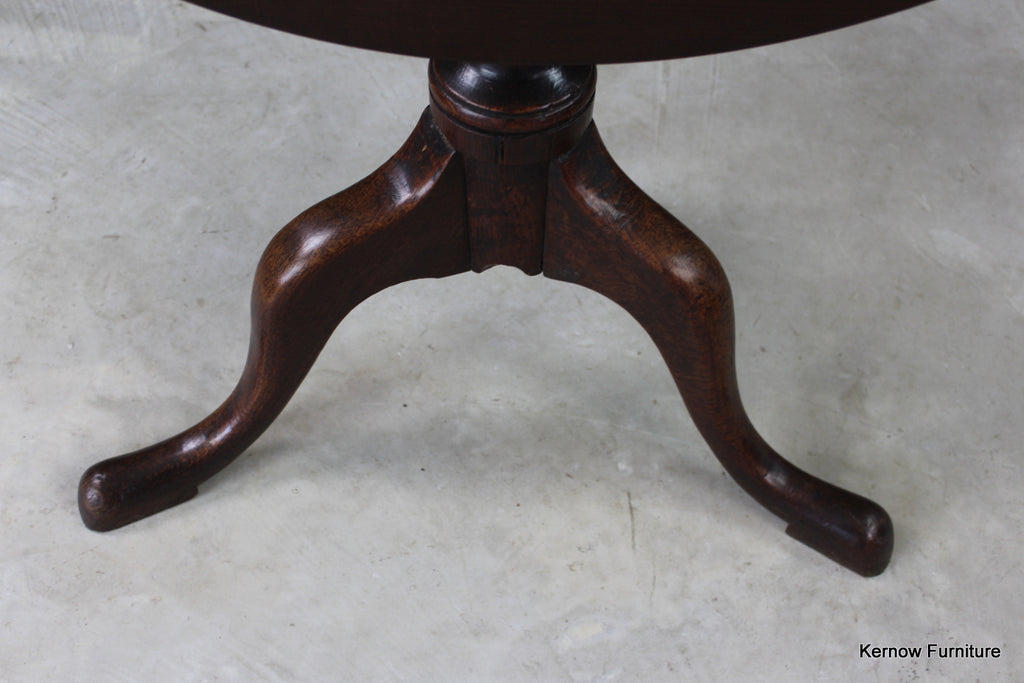 Georgian Oak Round Snap Top Table - Kernow Furniture