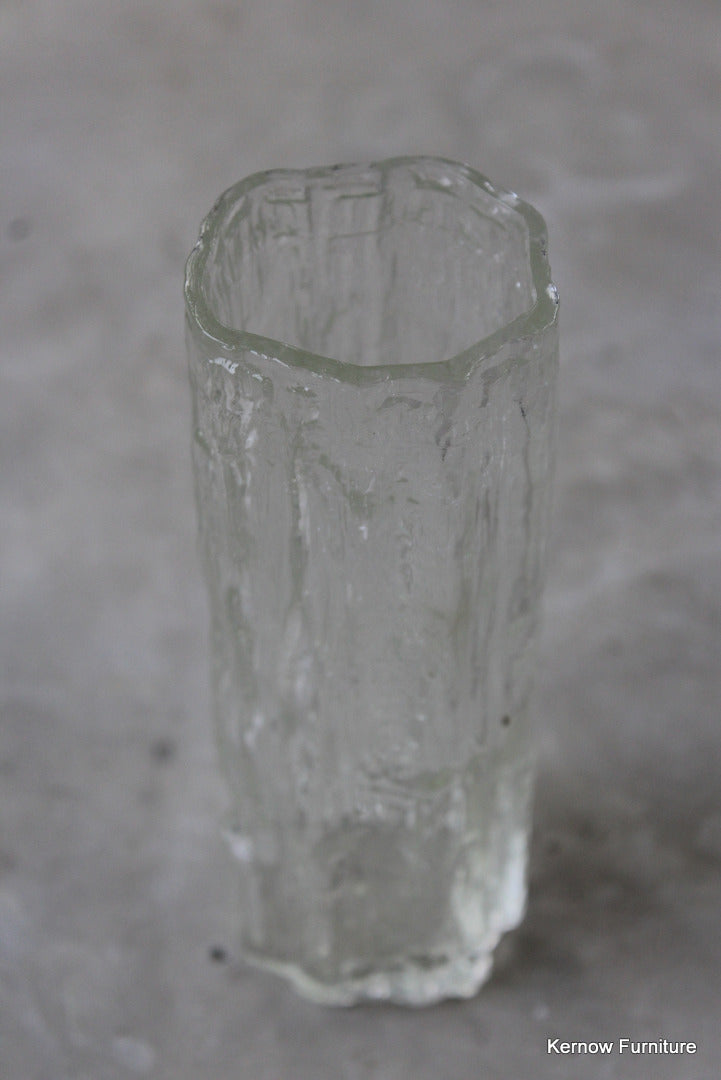 Ravenhead Clear Glass Textured Vase - Kernow Furniture