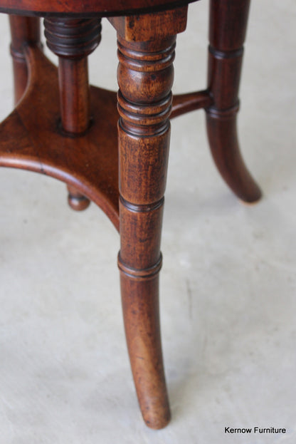 Antique Adjustable Music Stool - Kernow Furniture