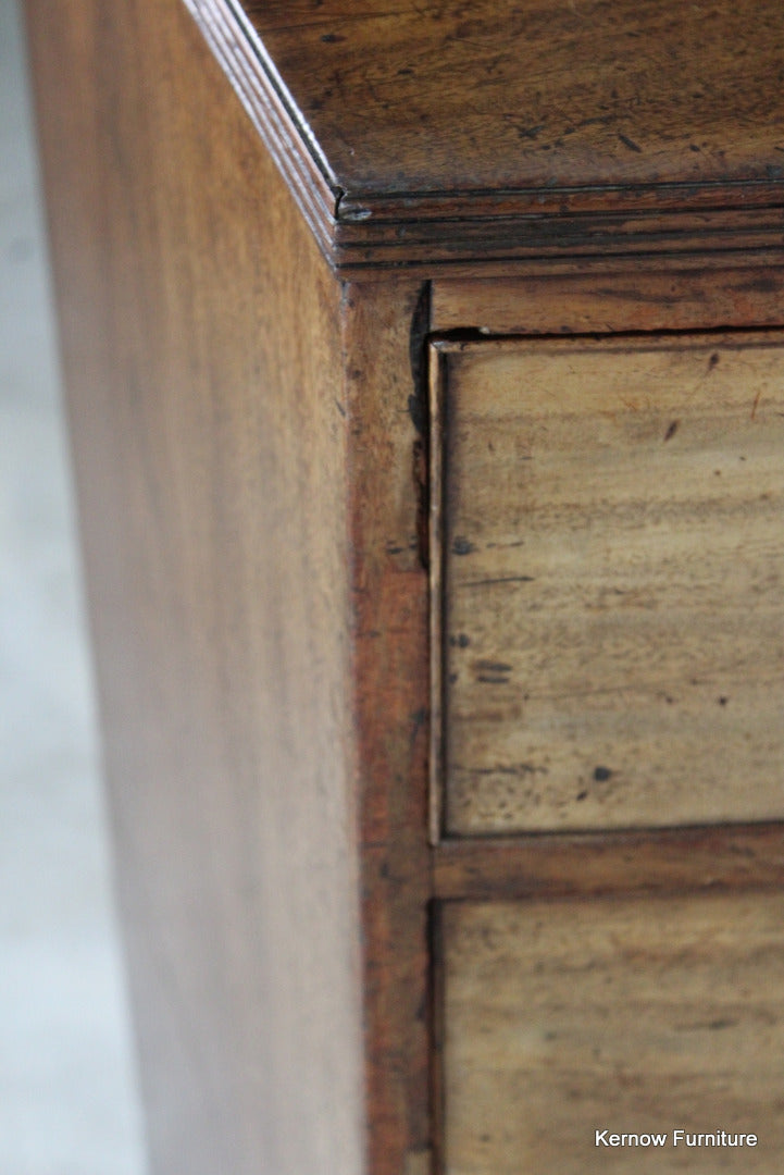 Antique Mahogany Bow Front Chest of Drawers - Kernow Furniture