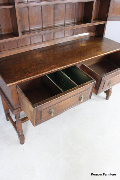 Traditional Dark Oak Dresser - Kernow Furniture