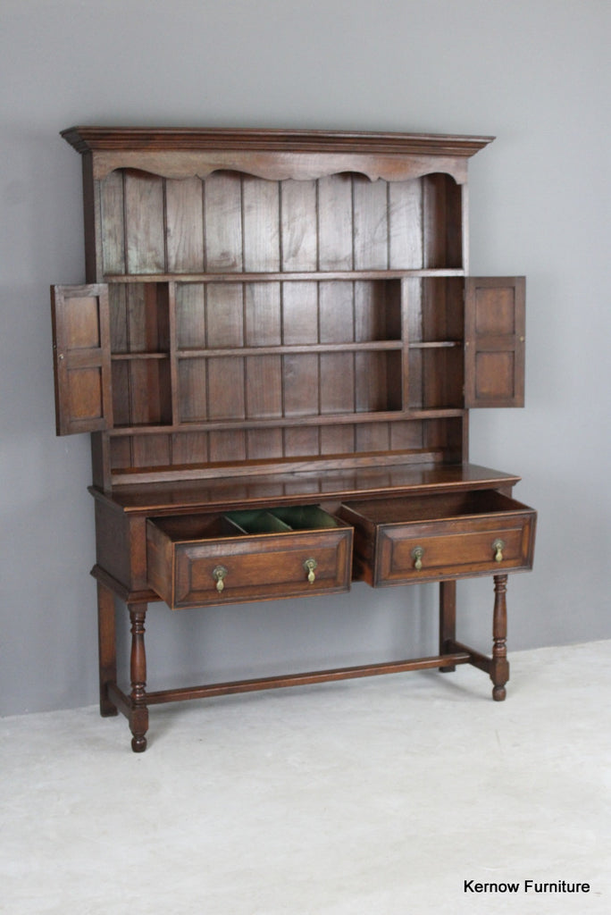 Traditional Dark Oak Dresser - Kernow Furniture