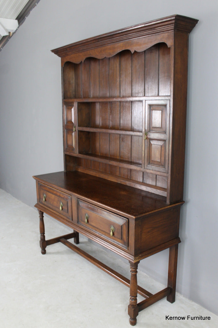 Traditional Dark Oak Dresser - Kernow Furniture