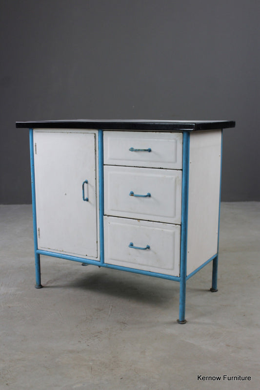 Vintage Enamel Kitchen Cupboard - Kernow Furniture