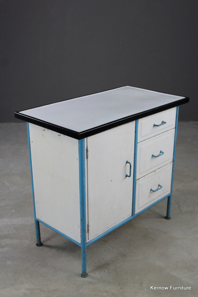 Vintage Enamel Kitchen Cupboard - Kernow Furniture