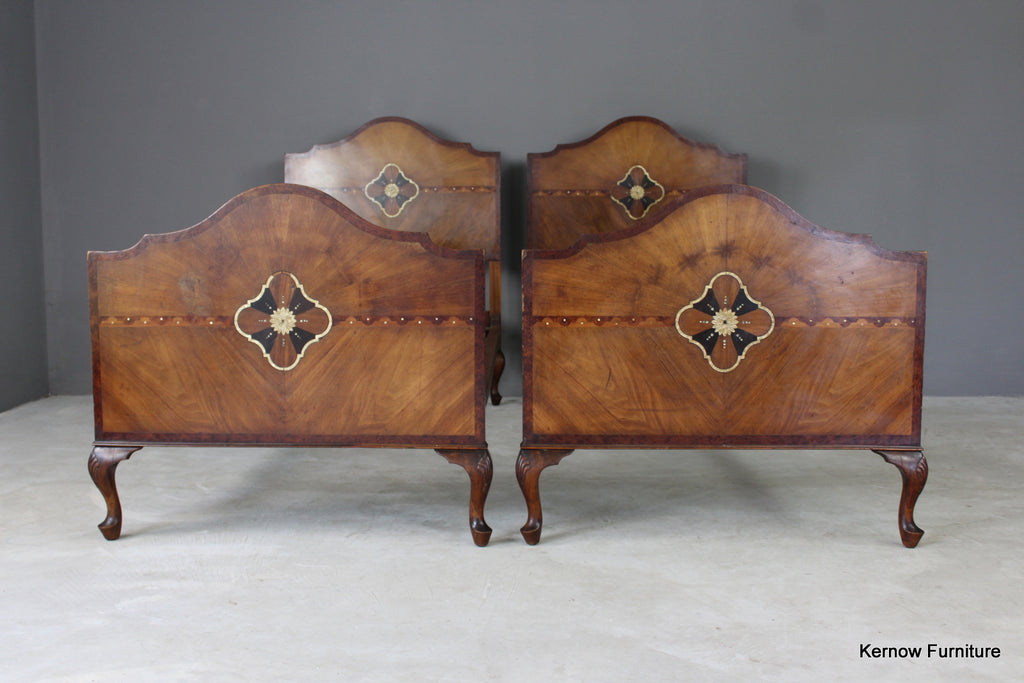 Pair Antique 3ft Single Bed Frames - Kernow Furniture