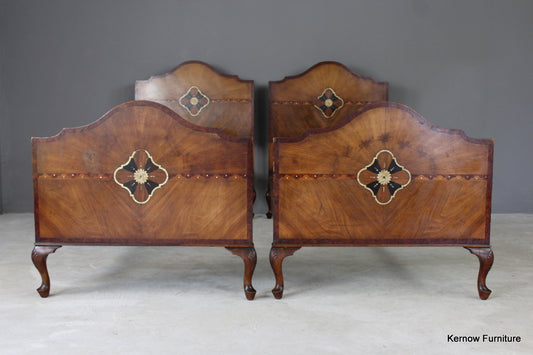 Pair Antique 3ft Single Bed Frames - Kernow Furniture