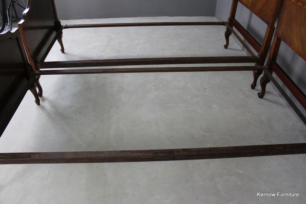 Pair Antique 3ft Single Bed Frames - Kernow Furniture
