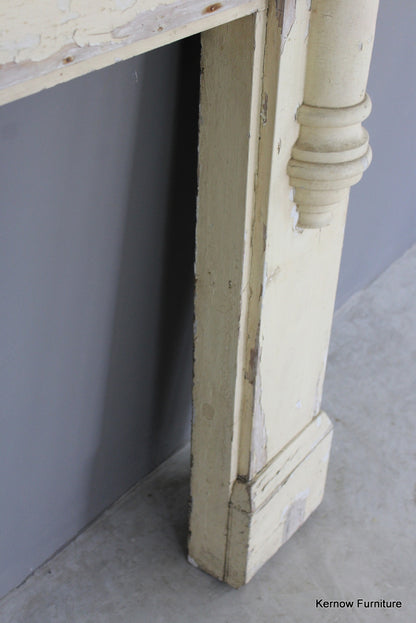 Antique Painted Pine Fire Surround - Kernow Furniture