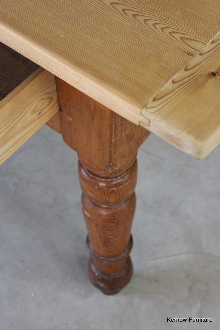 Antique Pine Kitchen Table - Kernow Furniture