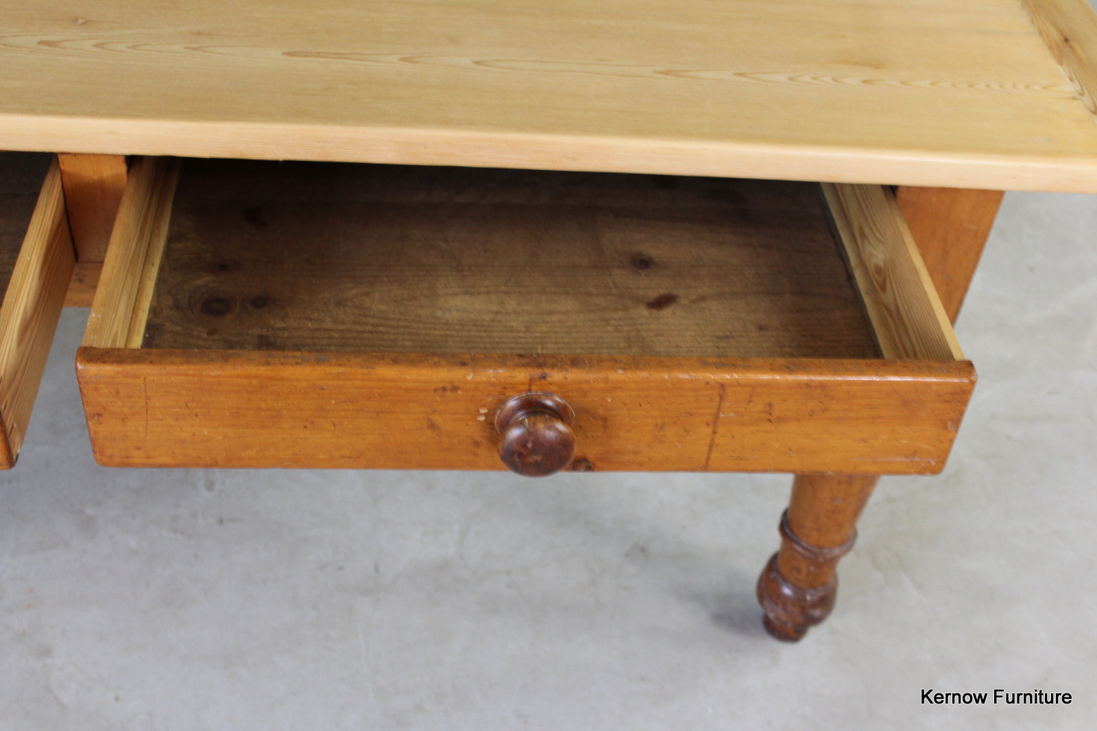 Antique Pine Kitchen Table - Kernow Furniture