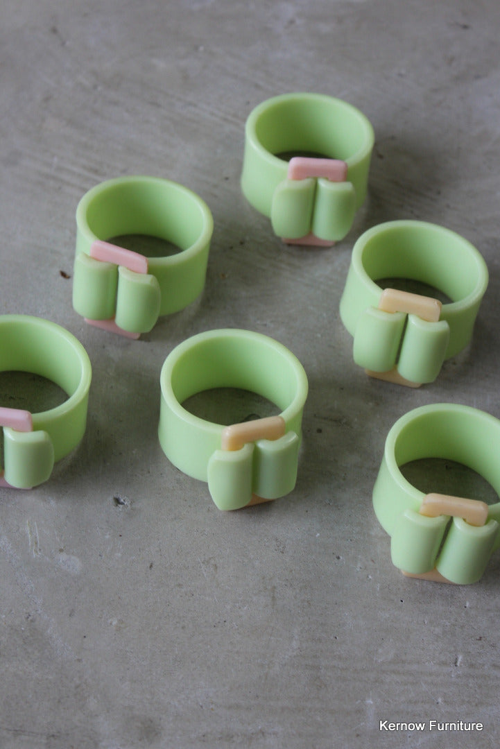 Set 6 Lucite Napkin Rings - Kernow Furniture