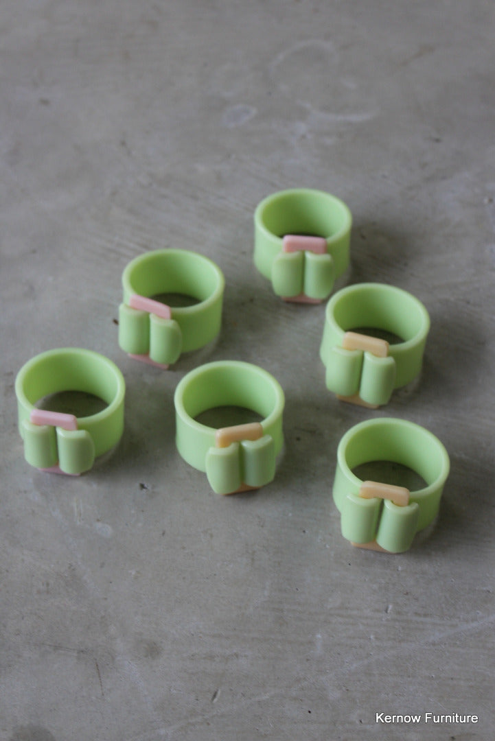 Set 6 Lucite Napkin Rings - Kernow Furniture