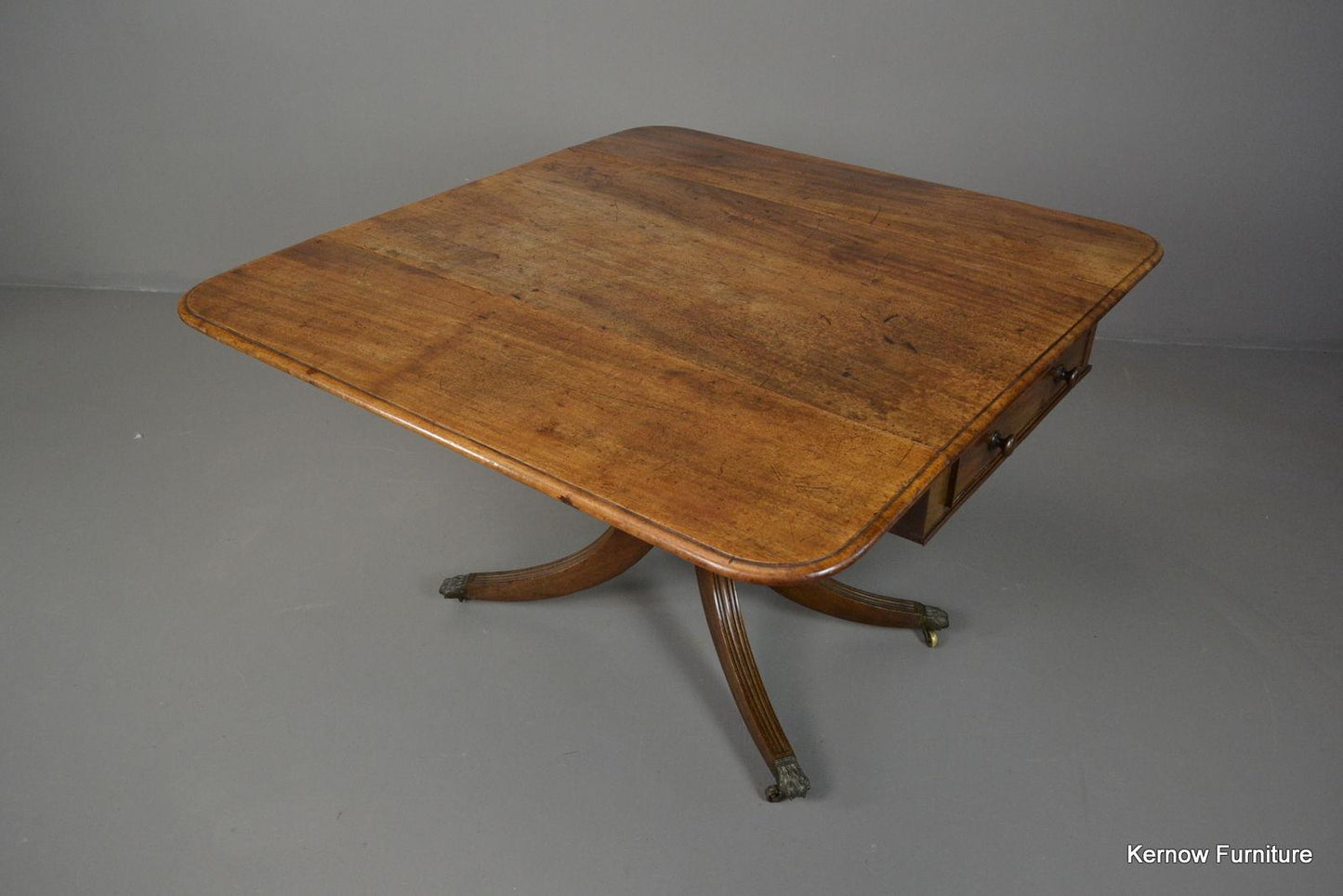 Antique Mahogany Drop Leaf Centre Table - Kernow Furniture