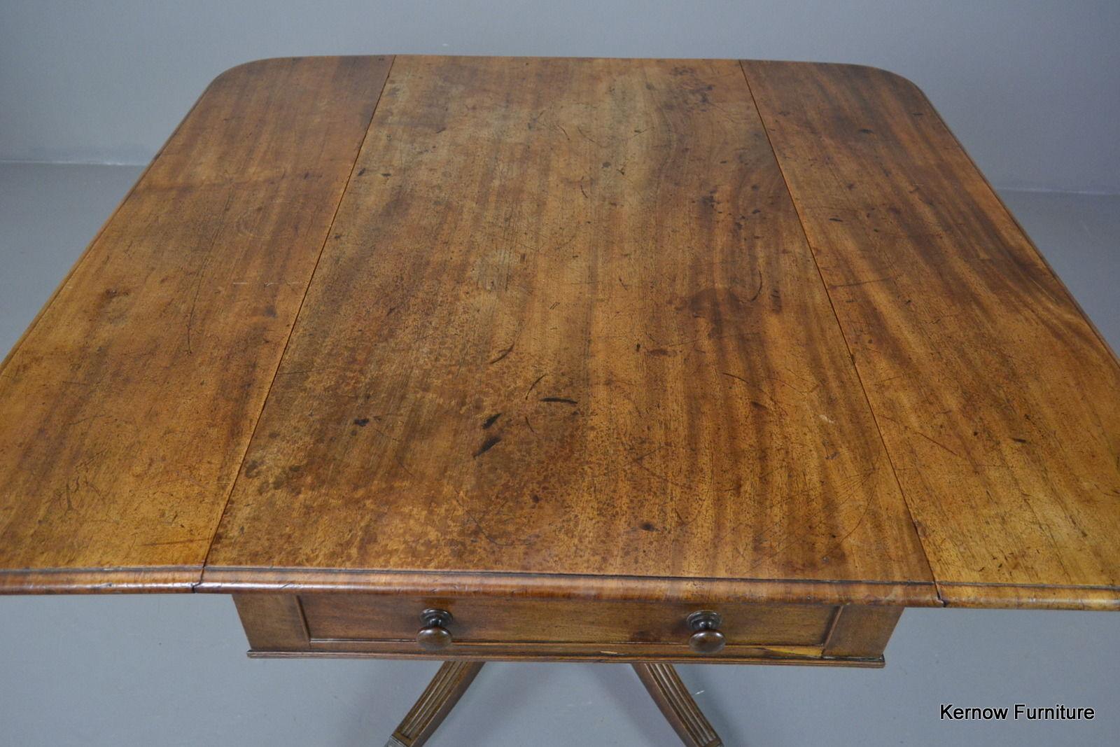 Antique Mahogany Drop Leaf Centre Table - Kernow Furniture