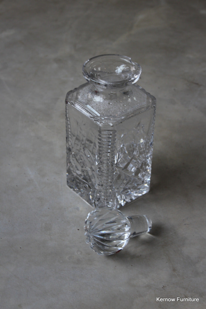 Antique Cut Glass Decanter - Kernow Furniture