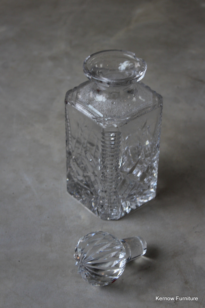 Antique Cut Glass Decanter - Kernow Furniture