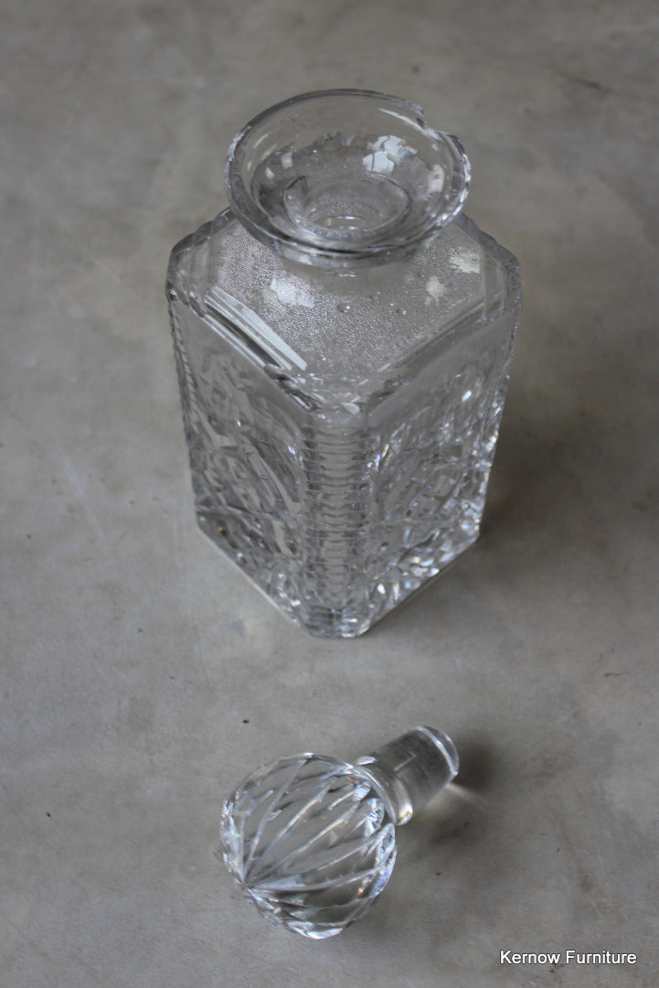 Antique Cut Glass Decanter - Kernow Furniture