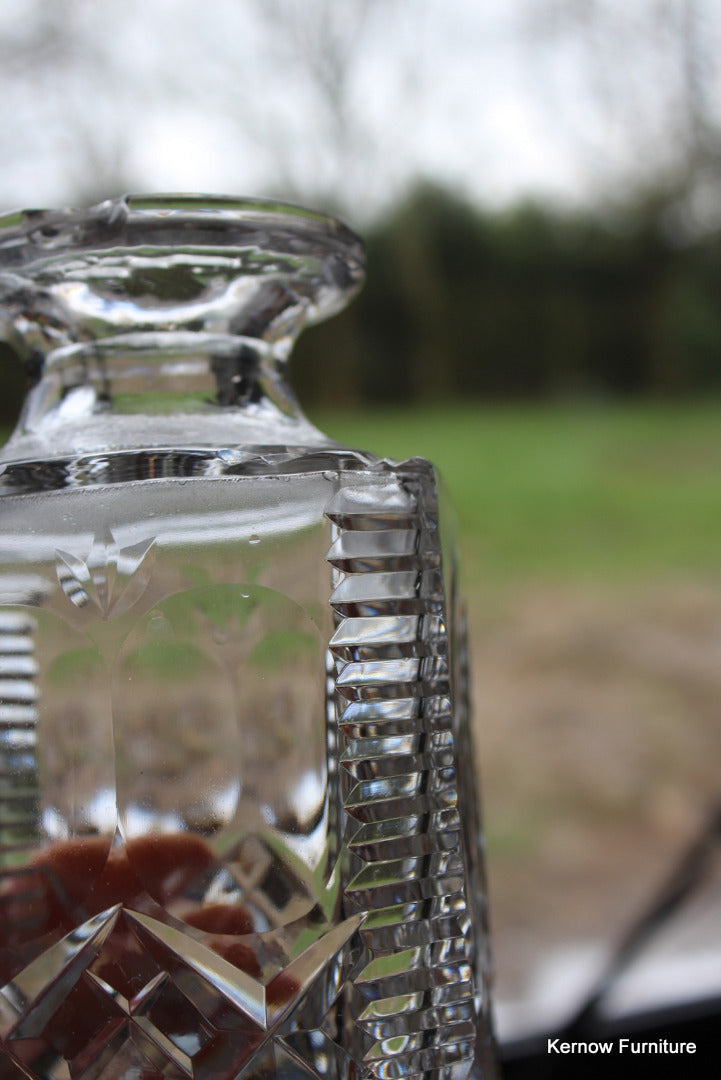 Antique Cut Glass Decanter - Kernow Furniture