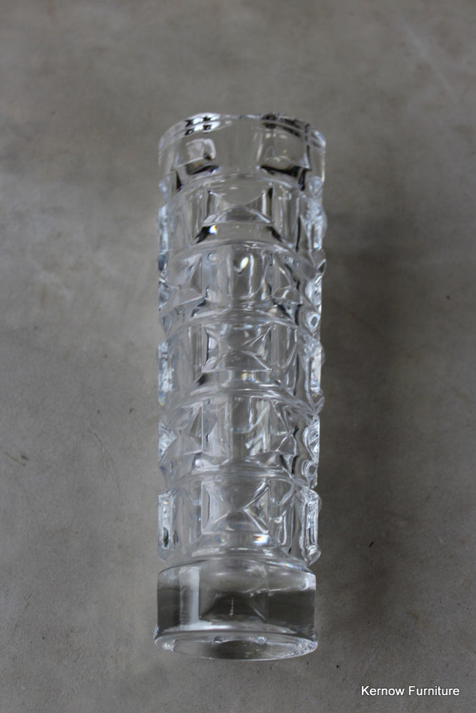 French Clear Glass Vase - Kernow Furniture