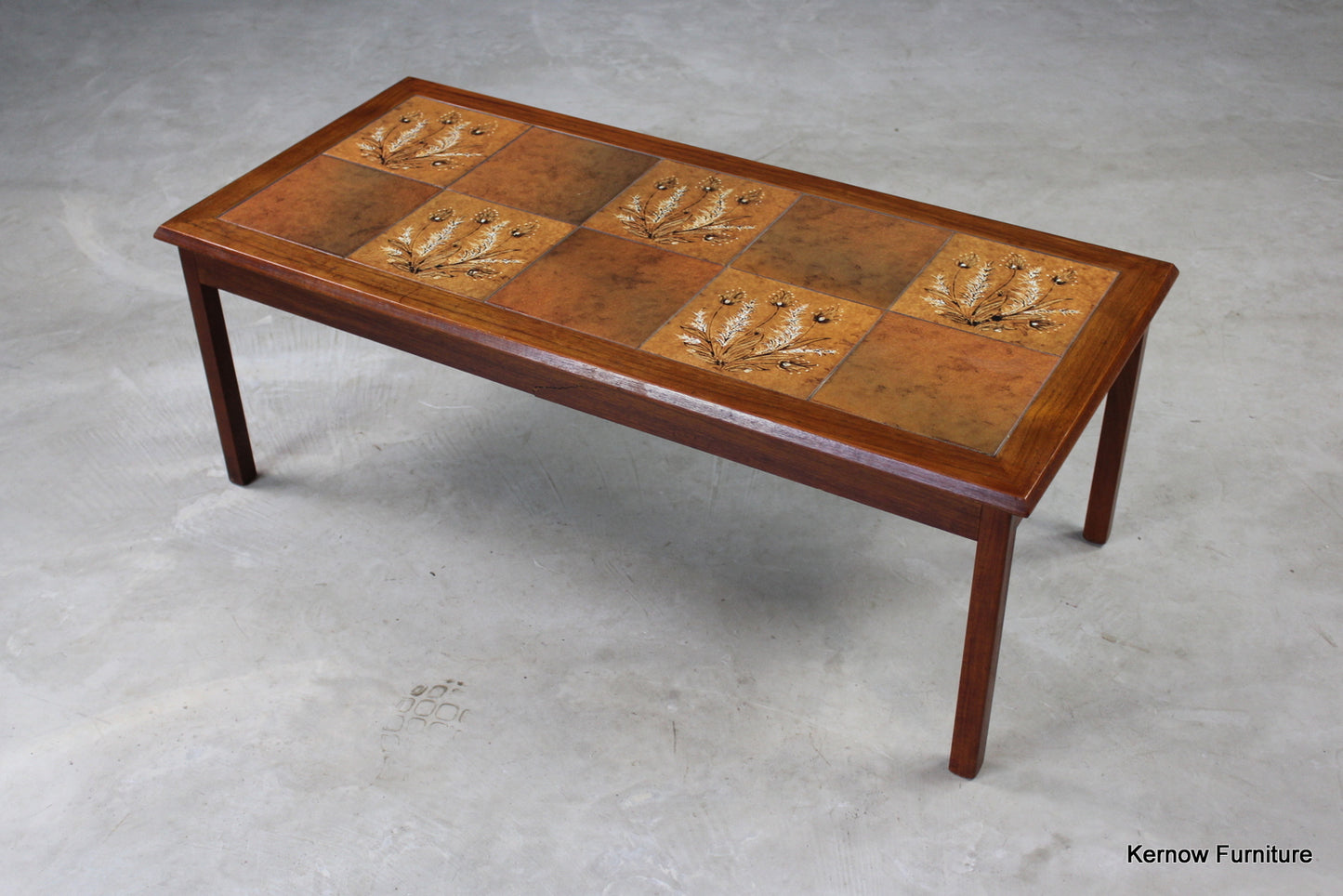 Retro Danish Teak Tiled Coffee Table - Kernow Furniture