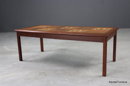 Retro Danish Teak Tiled Coffee Table - Kernow Furniture