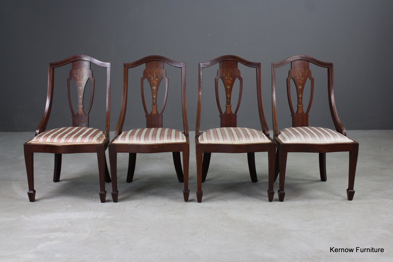 Set 4 Antique Parlour Chairs - Kernow Furniture