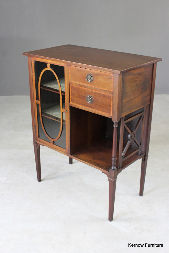 Edwardian Inlaid Mahogany Side Cabinet - Kernow Furniture