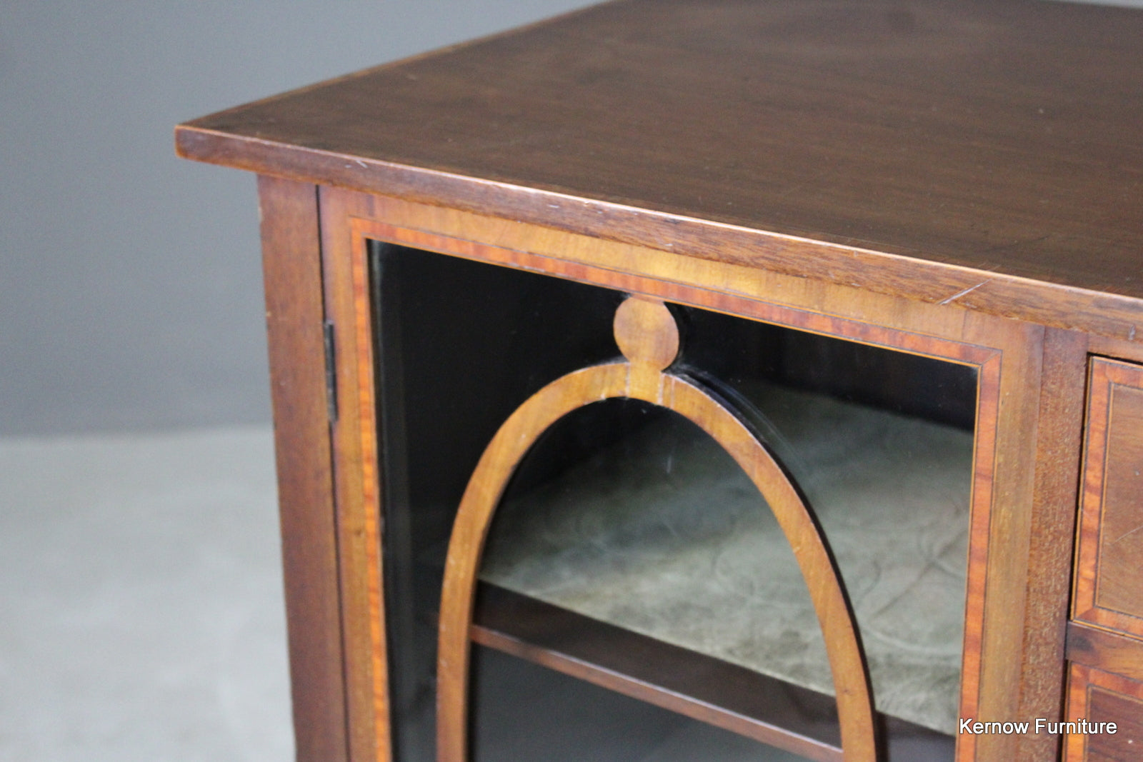 Edwardian Inlaid Mahogany Side Cabinet - Kernow Furniture