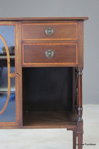 Edwardian Inlaid Mahogany Side Cabinet - Kernow Furniture