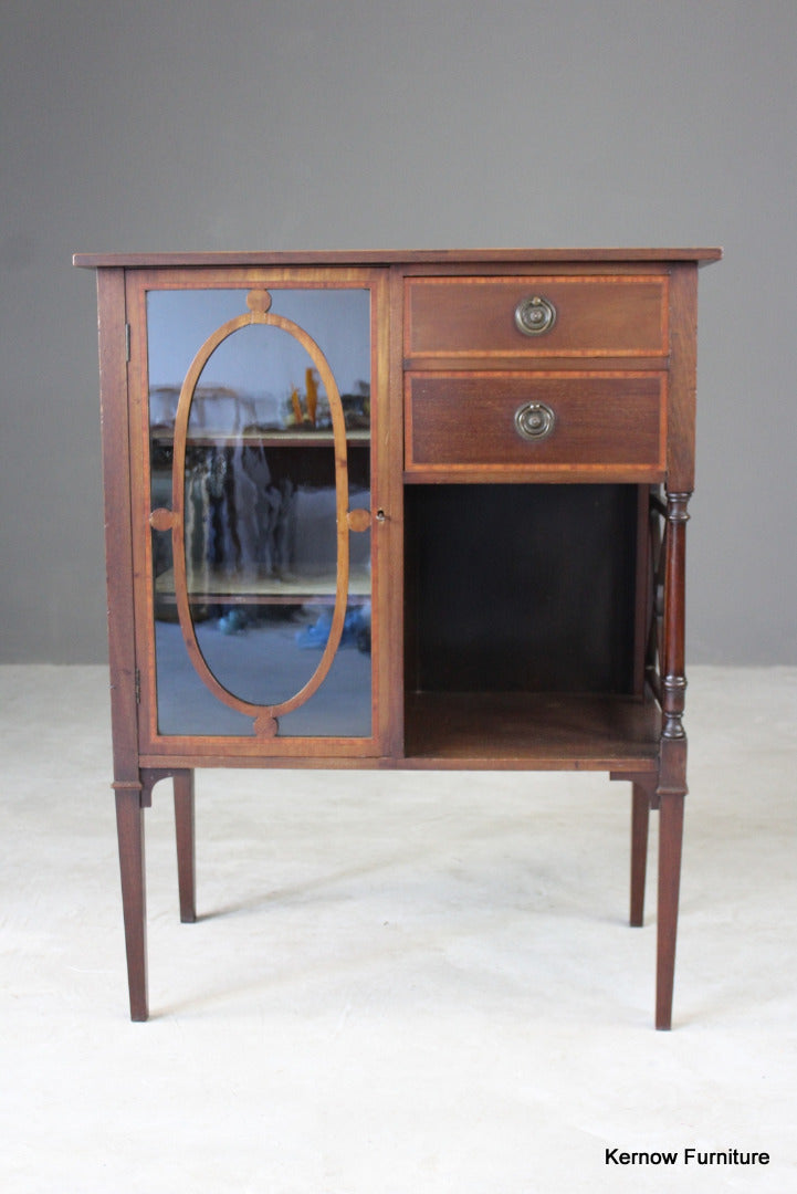Edwardian Inlaid Mahogany Side Cabinet - Kernow Furniture