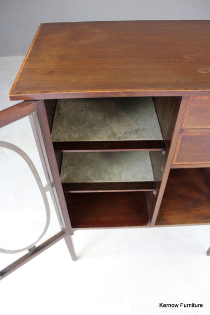Edwardian Inlaid Mahogany Side Cabinet - Kernow Furniture