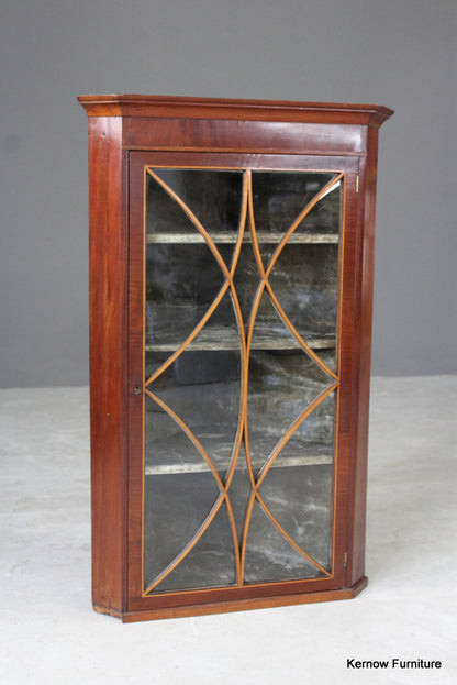 Antique Astragal Glazed Corner Cabinet - Kernow Furniture